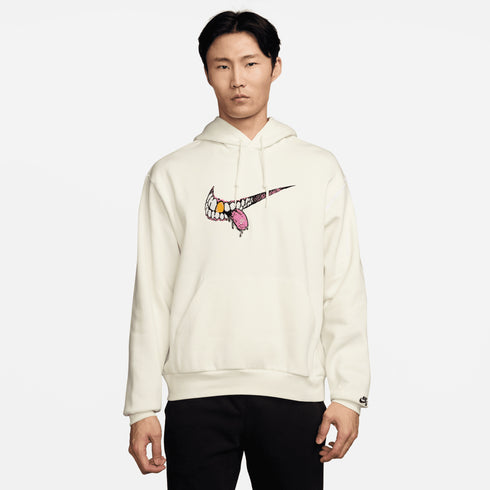 Nike Sb Po Smile Swoosh Grill Hoodie Sweat A Capuche - Sail / Black - Streetart.fr